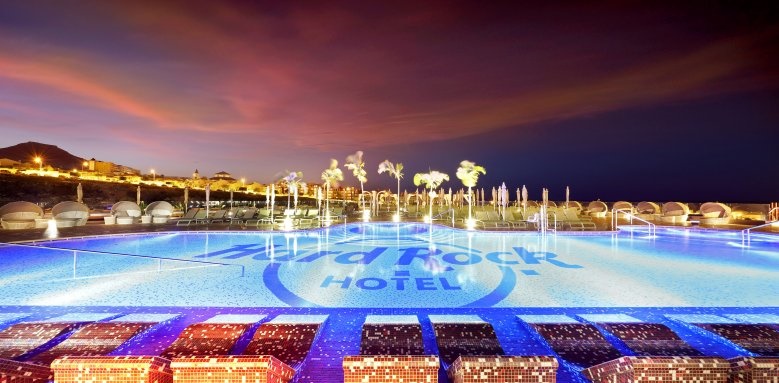 Hard Rock Hotel Tenerife, Pool Night