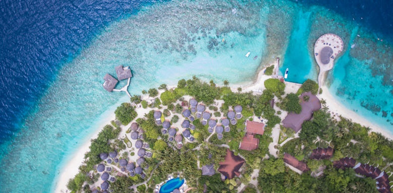 Bandos Maldives, aerial shot
