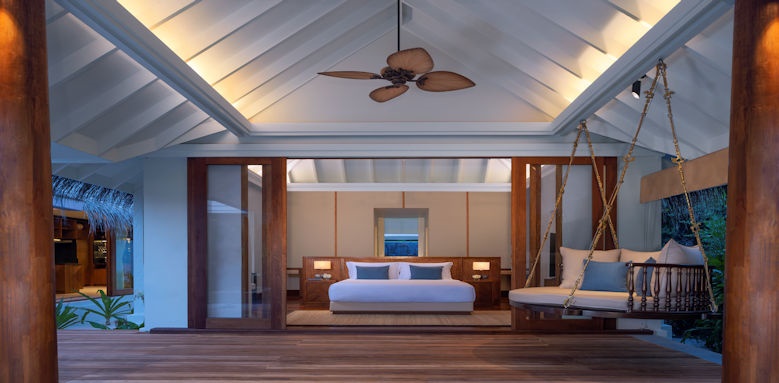 Anantara Kihavah Maldives master bedroom terrace