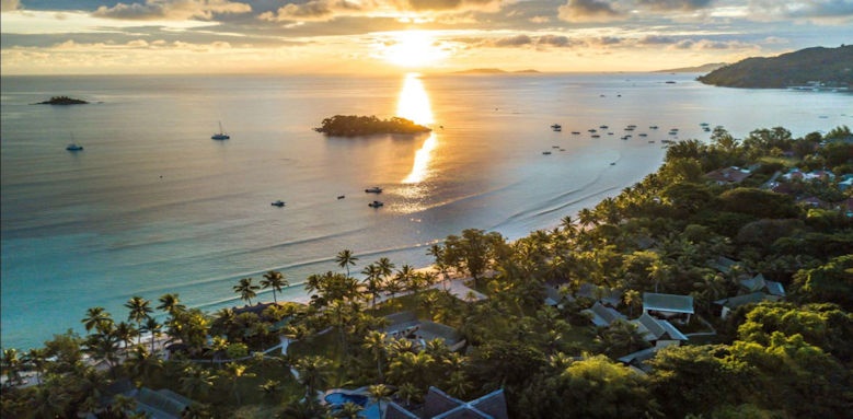 Paradise Sun Seychelles aerial view sunset