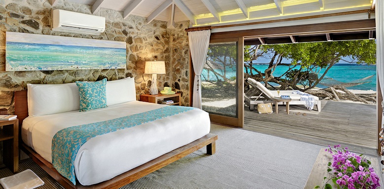 Petit St Vincent, two bedroom beach villa, double room