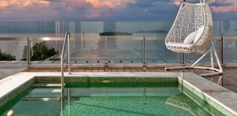Kontokali Bay Resort & Spa, pool and seating